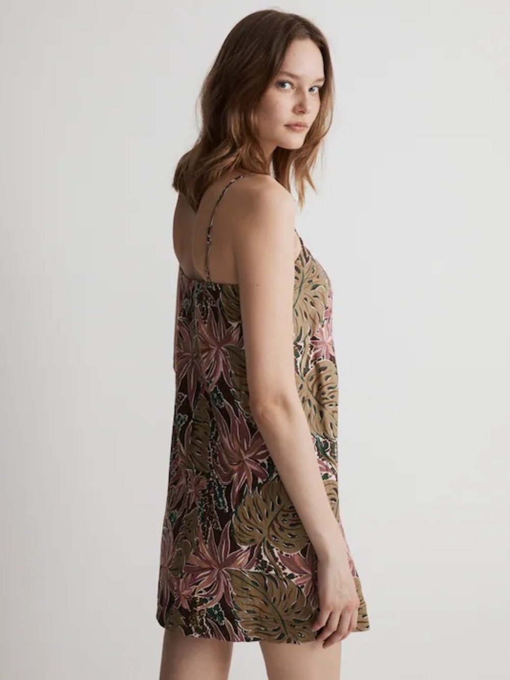 Madewell Goldie Mini Dress in Tropical Linen Size 10 NWT